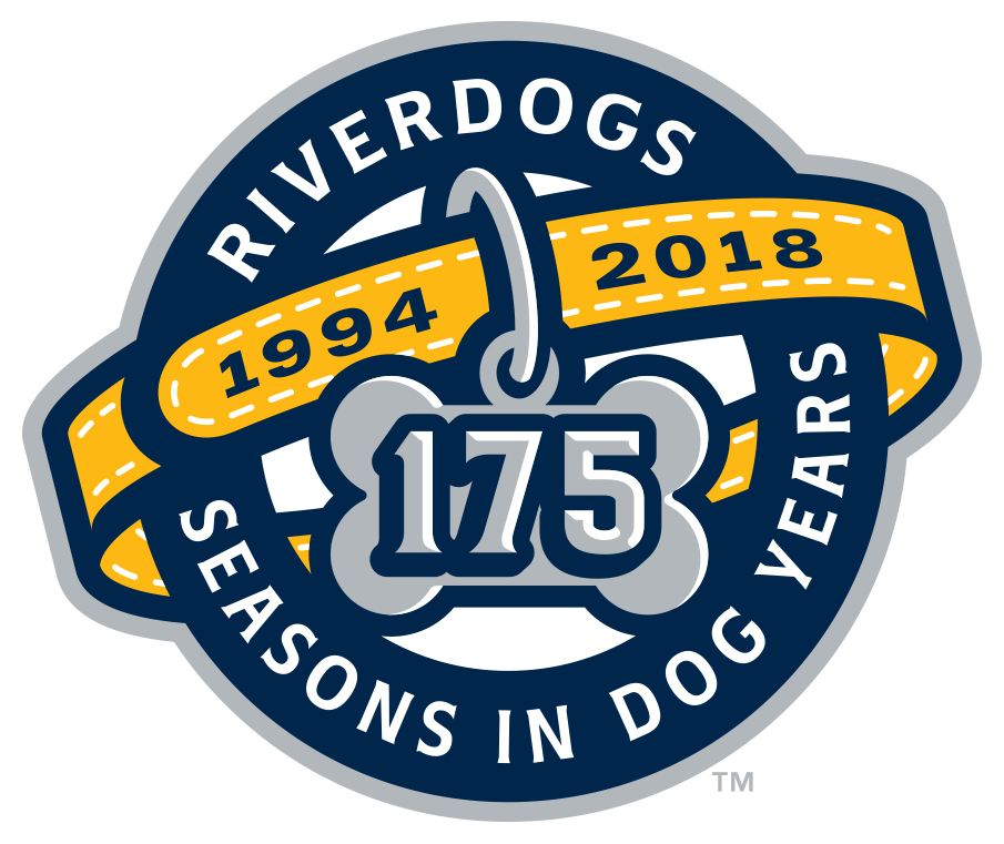 Charleston Riverdogs 2018 Anniversary Logo iron on paper